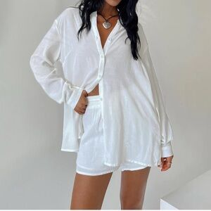 Princess Polly White button down shirt.